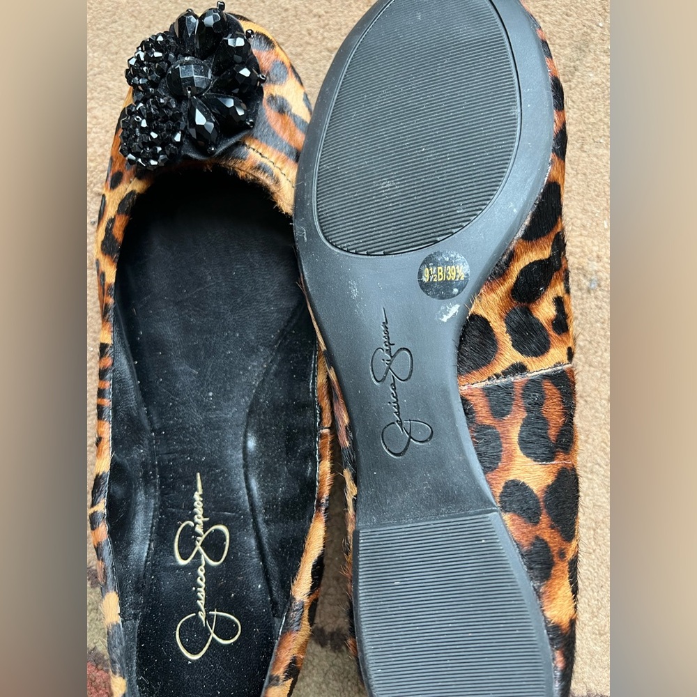 Jessica Simpson Shoes | Jessica Simpson Leopard Print Ballet Flats
